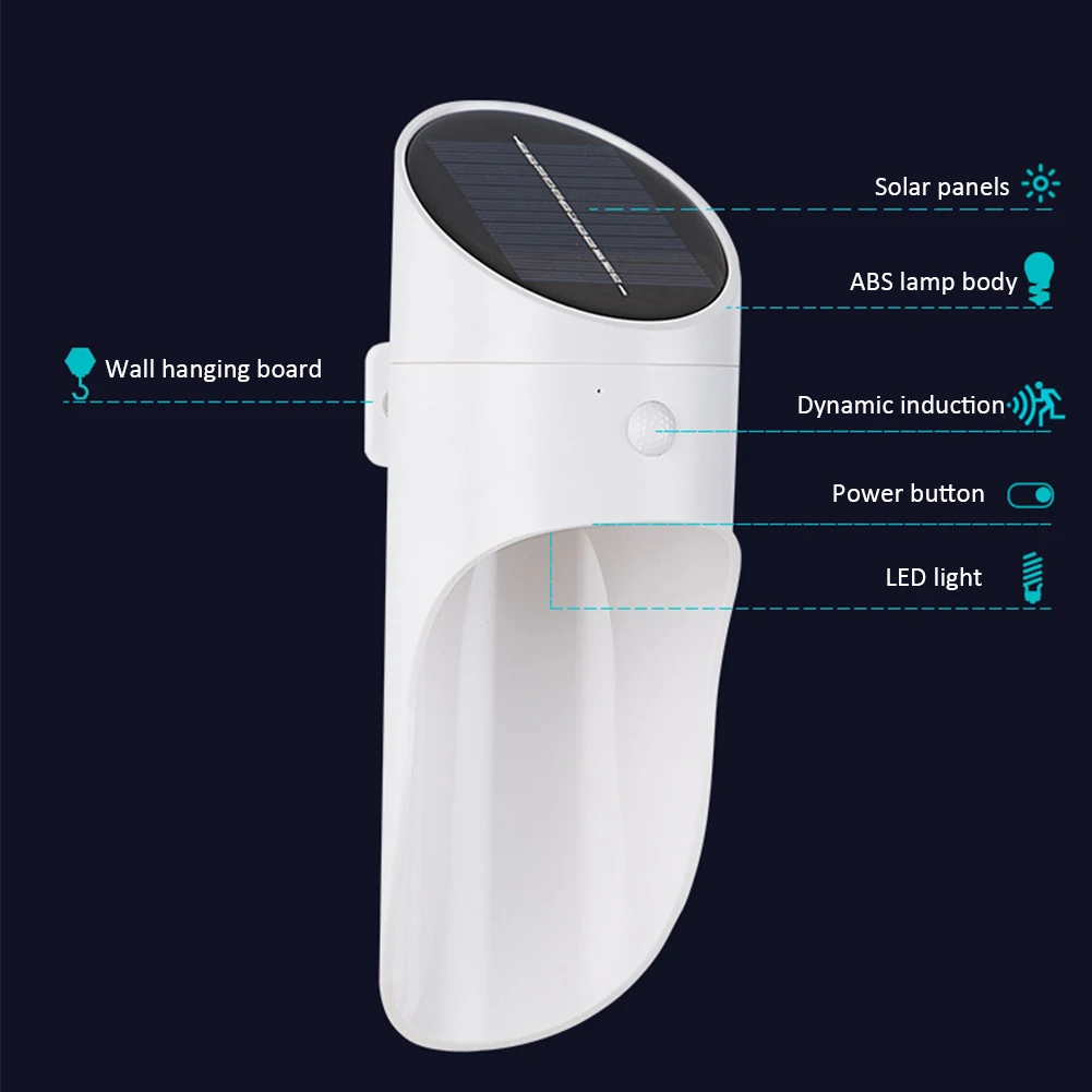 Светодиодный солнечный свет IP65 водонепроницаемая лампа на солнечной энергии микроволновый датчик настенный светильник для сада тропинка ограждающее украшение наружное освещение