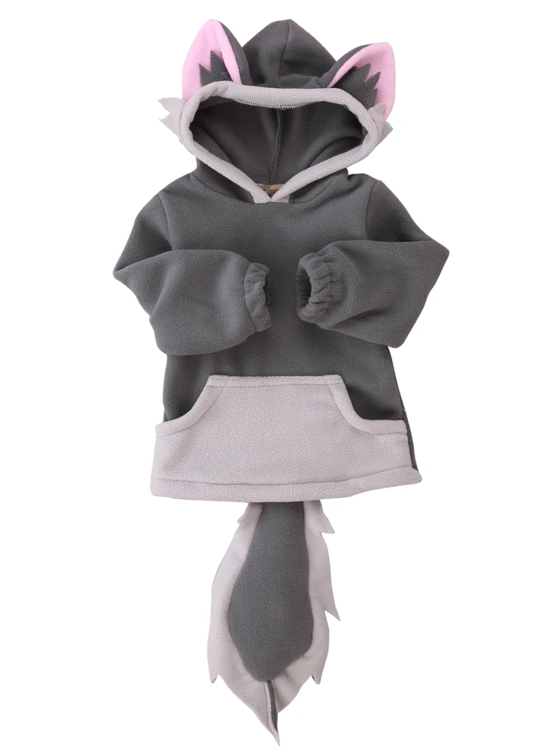 Hooded Coat Kid Polar Fleece Animal Cartoon Hoodie With Ears Hooded Coat Jacket Costume