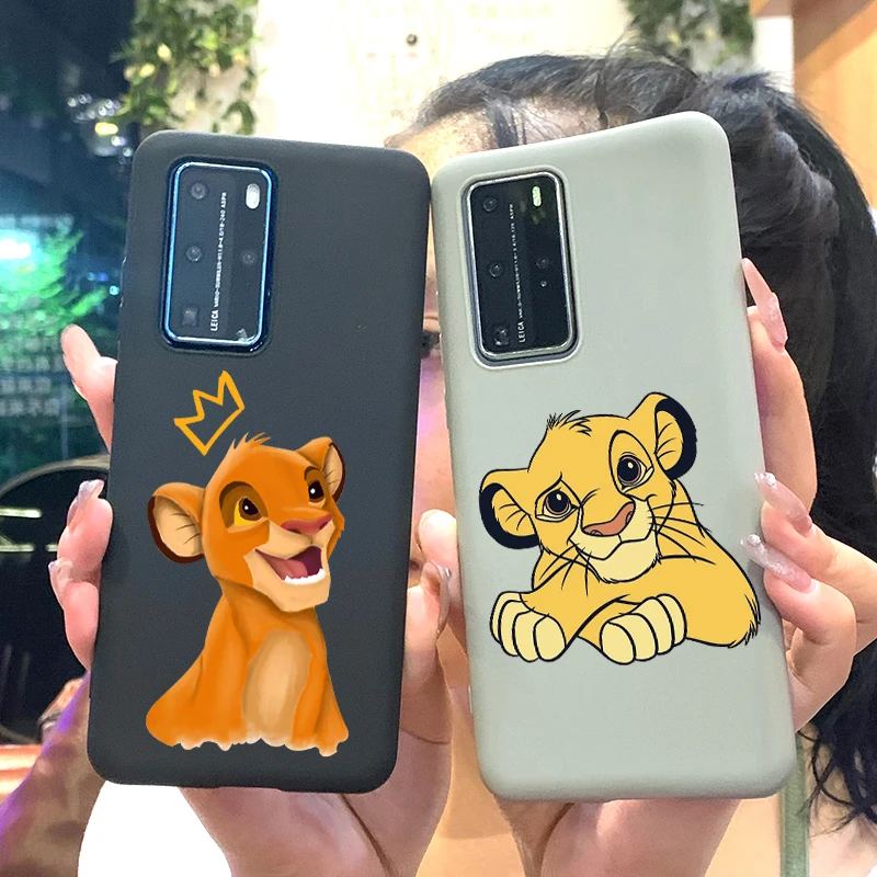 Чехол Lion King для Huawei P40 P30 P20 P10 Pro Lite Plus мягкая задняя крышка милые чехлы с героями