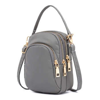 

Women Multi Pockets Work Shoulder Lightweight Handbag Shopping Fashion Zipper Waterproof Nylon Crossbody Bag Travel Mini Purse