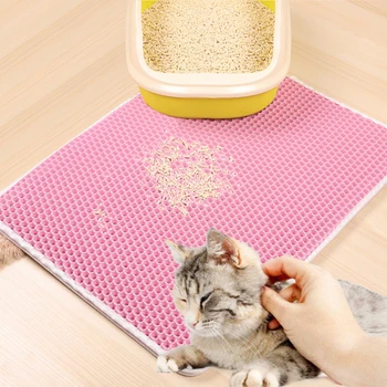 

Waterproof Pet Cat Litter Mat EVA Double Layer Filler For Cats Pet Cat Litter Box Sandbox Cat Mat Sand For Cat Toilet Tools