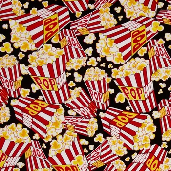 

140cm Wide Popcorn Printed Cotton Fabrics per meter Fabric for Sewing Accessories Patchwork DIY Handmade Clothing Material