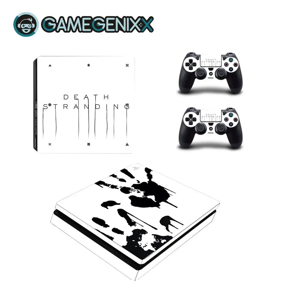 GAMEGENIXX Кожа Наклейка виниловая оберточная крышка полный набор для PS4 Slim консоли и 2 контроллеров-Death Stranding