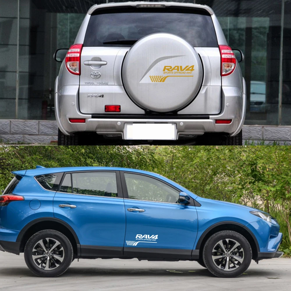 Для Toyota RAV4 SUV автомобильные наклейки авто хвост запасное колесо декоративные виниловые наклейки "сделай сам" пленка Спорт автомобильные принадлежности для тюнинга