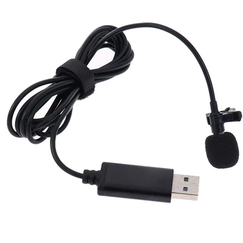 

Portable Clip-on External Buttonhole Microphones USB Mini Microphone Lapel Lavalier Mic for Laptop PC Computer Recording Chat