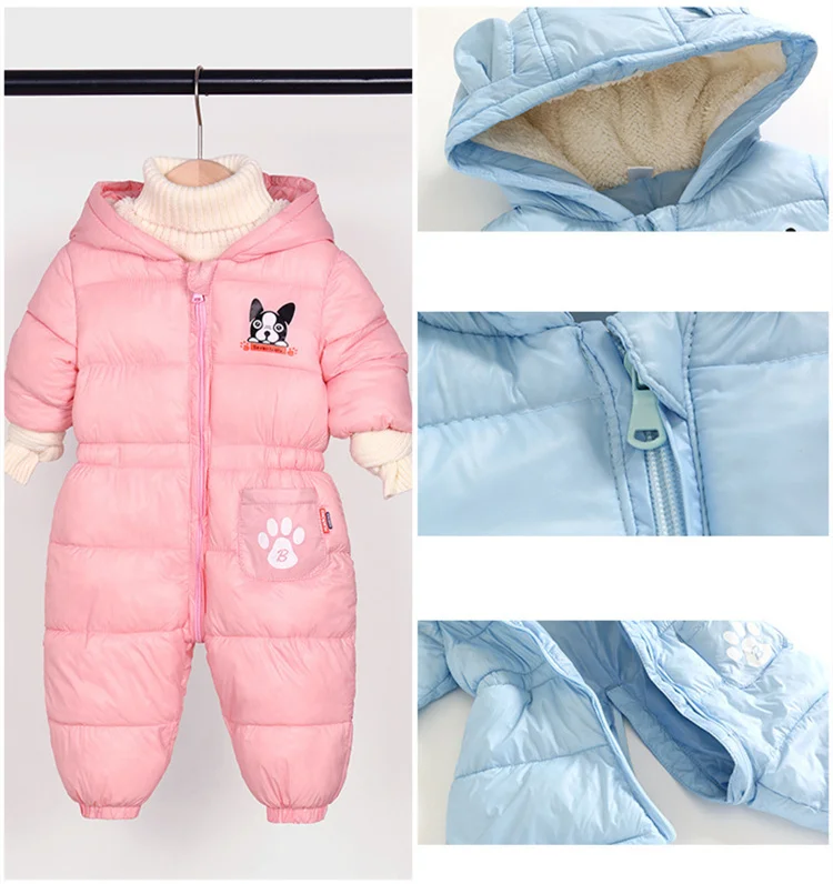 Baby Boy Girl Clothes Winter New born Hooded Rompers Cotton Outfit Newborn Jumpsuit Overalls For Children Costume Toddler Romper