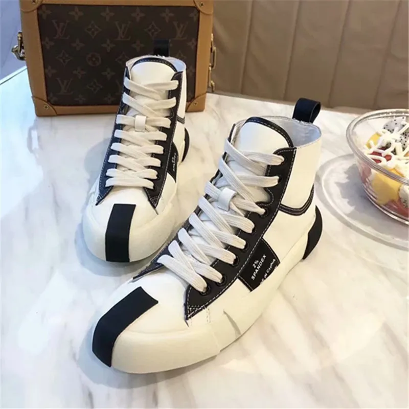 Scarpe donna/женские кроссовки на массивном каблуке; модная женская обувь; chaussures femme; женская обувь с лентами на среднем каблуке; разноцветная парусиновая обувь на толстой подошве