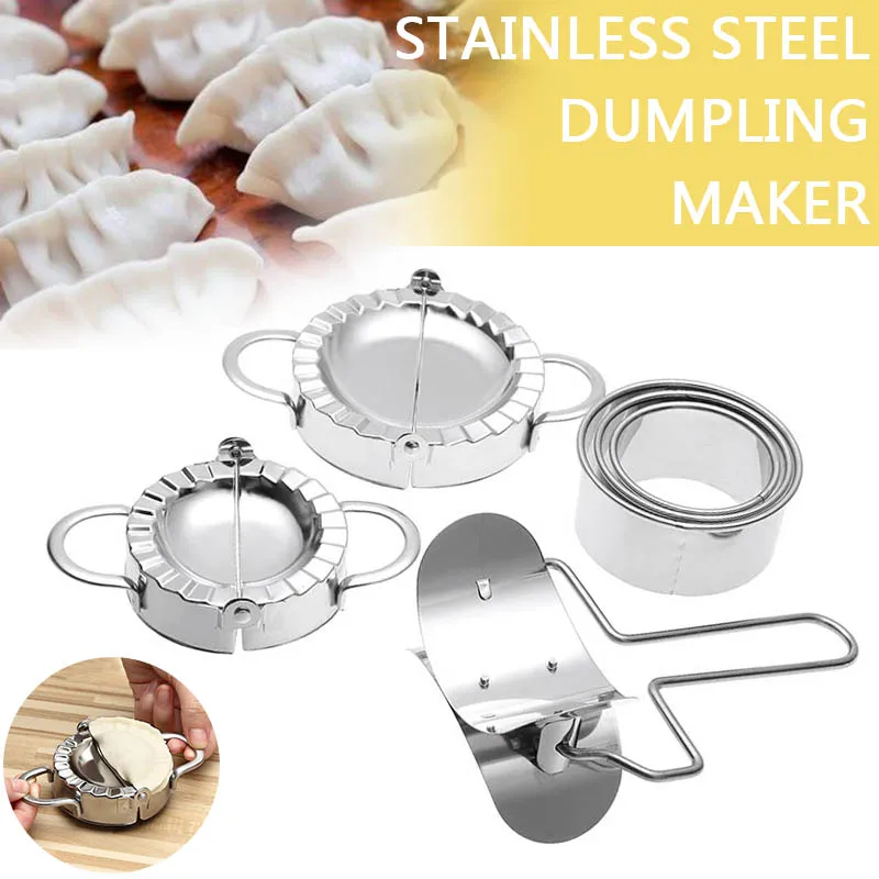 

Stainless Steel Dumpling Maker Tool Kit 6pcs Ravioli Dumpling Dough Presser Wraper DIY Dumpling And Dumpling Skin Making Tool
