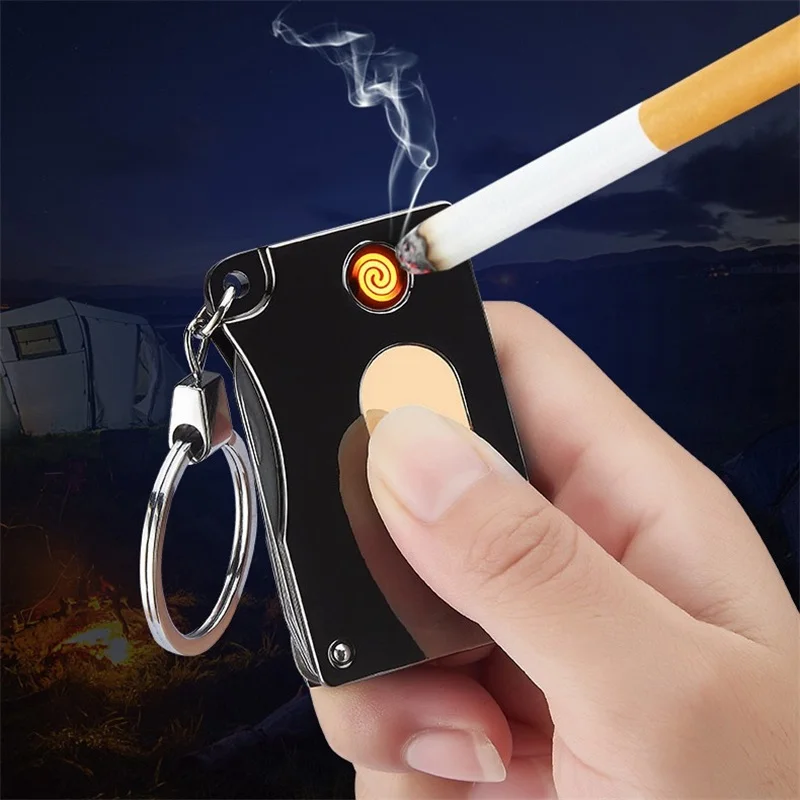 Универсальный Металлический USB плазменный электронный прикуриватель больше аксессуаров с ножом для мужчин подарок