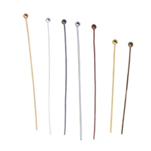 

100pcs 14 18 20 25 28 30 32 40 45 50mm Metal Ball Head Pins KC Gold/Rhodium Headpins For Jewelry Findings Making DIY Supplies