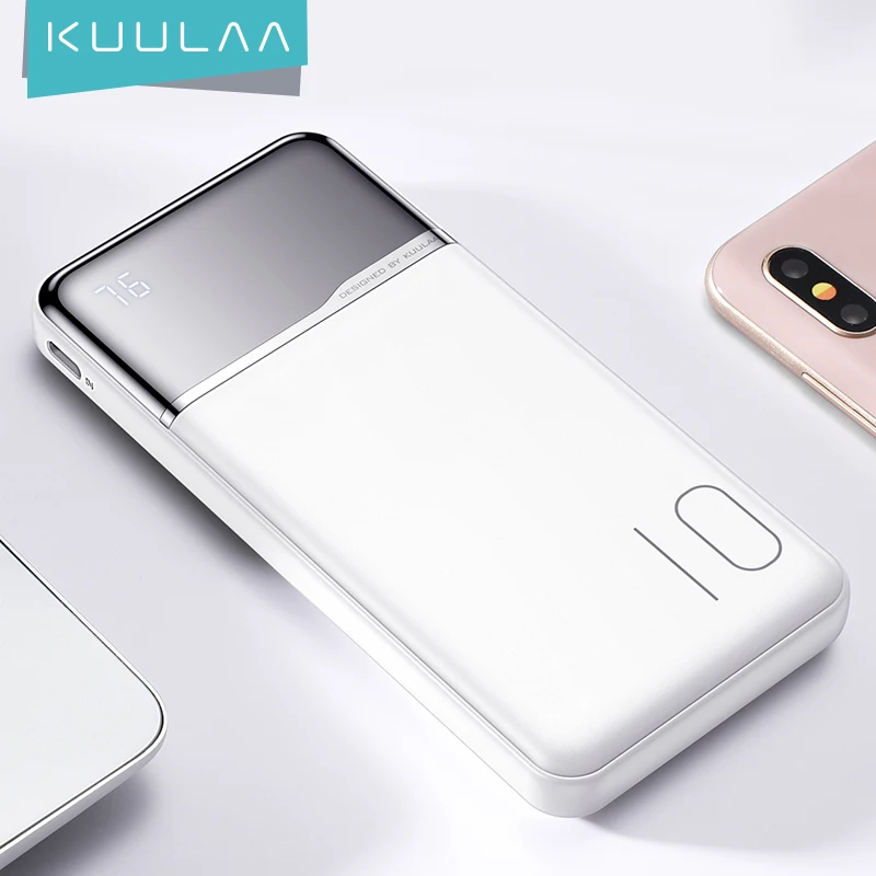 Внешний аккумулятор KUULAA на 10 000 мА · ч с USB-портами | Мобильные телефоны и