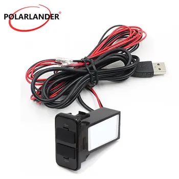 

Car Charger Socket Dashboard DC12V Car Electronics Car Phone Charger Adapter For Suzuki Dual USB Phone Audio Port Charging