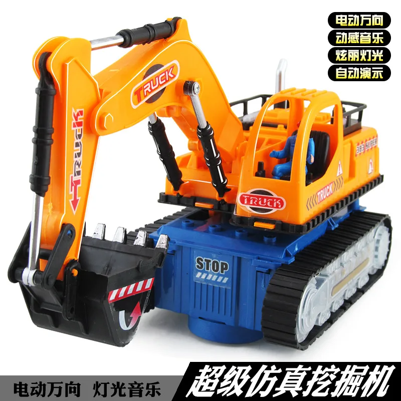 

CHILDREN'S Electric Truck Light Music Car Model Toy Excavator Toy Car Stall Toy