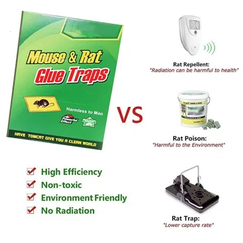 

Mouse Rodent Glue Traps Board Super Sticky Rat Snake Bugs Board Household Pest Mice Control Products Strength Sticky Boards