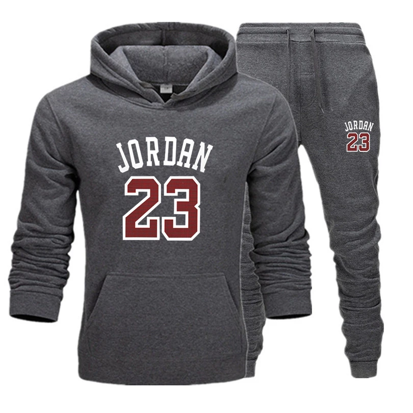 Новинка брендовая Новая мода JORDAN 23 Мужская спортивная одежда с принтом мужские толстовки пуловер хип-хоп мужской спортивный костюм толстовки Одежда - Цвет: Dark grey 21