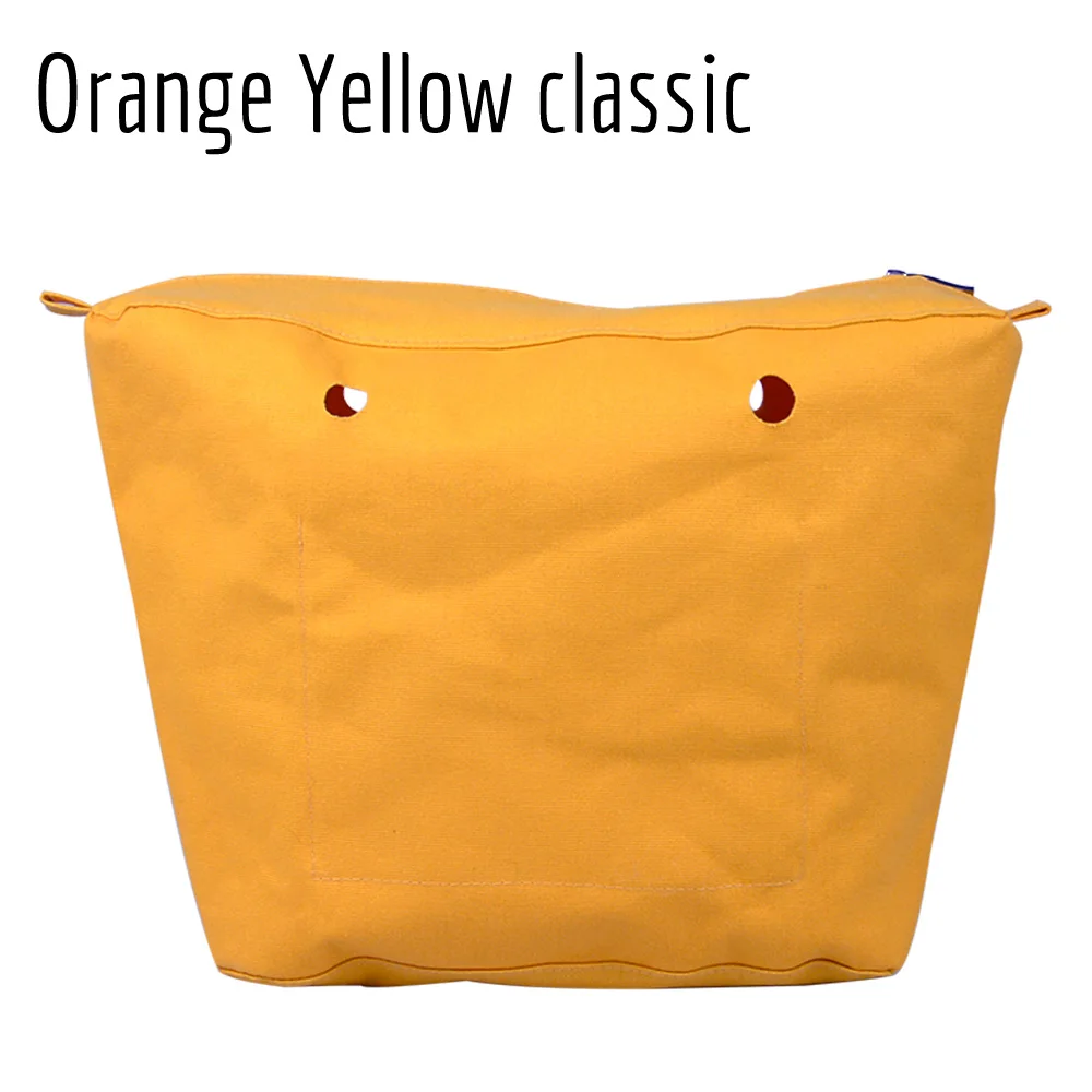 Tanqu водонепроницаемая внутренняя подкладка Obag вставка карман на молнии классический мини холст внутренний карман для O сумка - Цвет: Orangeyellow classic