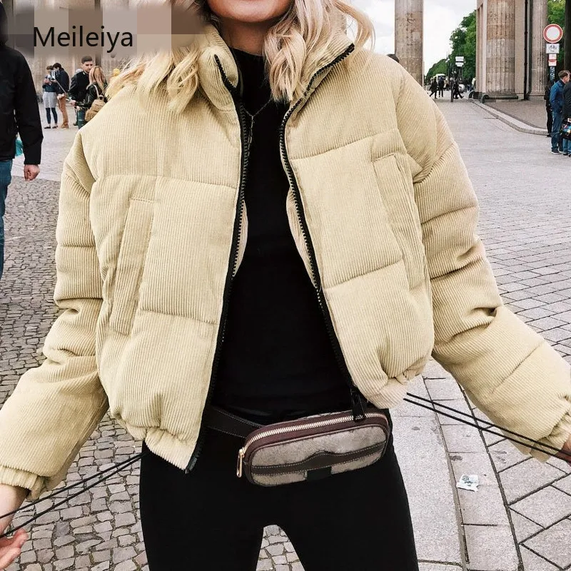 Meileiya уличная куртка, пальто, женская Повседневная Вельветовая Толстая парка, пальто, зимняя теплая Модная верхняя одежда, пальто для женщин, большие размеры