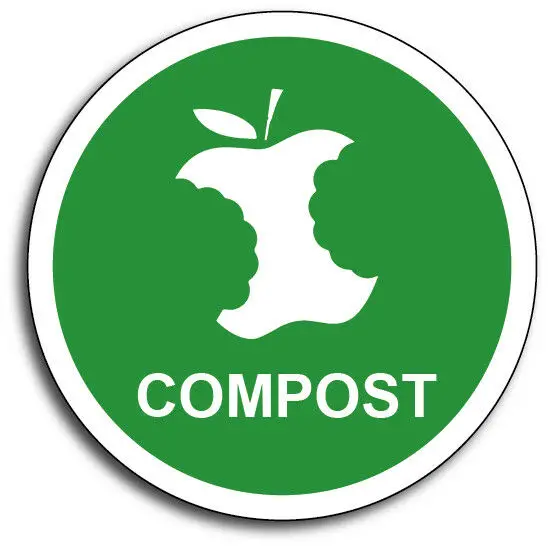4in Green Garbage Waste Organic Fertilizer Mulch Vinyl Decal 3M Compost Sticker | Автомобили и мотоциклы