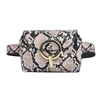 

Womens Waist Pack Serpentine Fanny Pack PU Leather Bag Belt Purse Small Purse Waist Pack Luxury Handbags Buckle Pocket Chest Bag