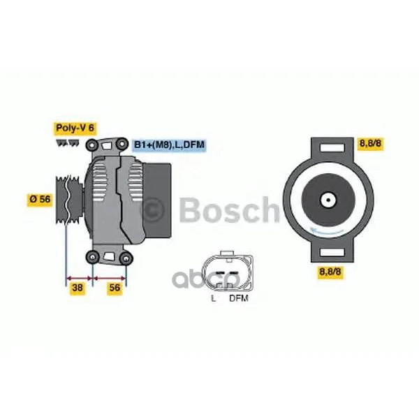 Генератор 0124525088 Bosch арт. 0124525088