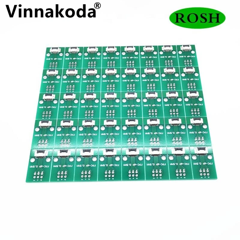 FFC FPC Adapter Board 2PCS FFC/FPC adapter board 0.5MM-6P to 2.54MM welded 0.5MM-6P flip-top connector