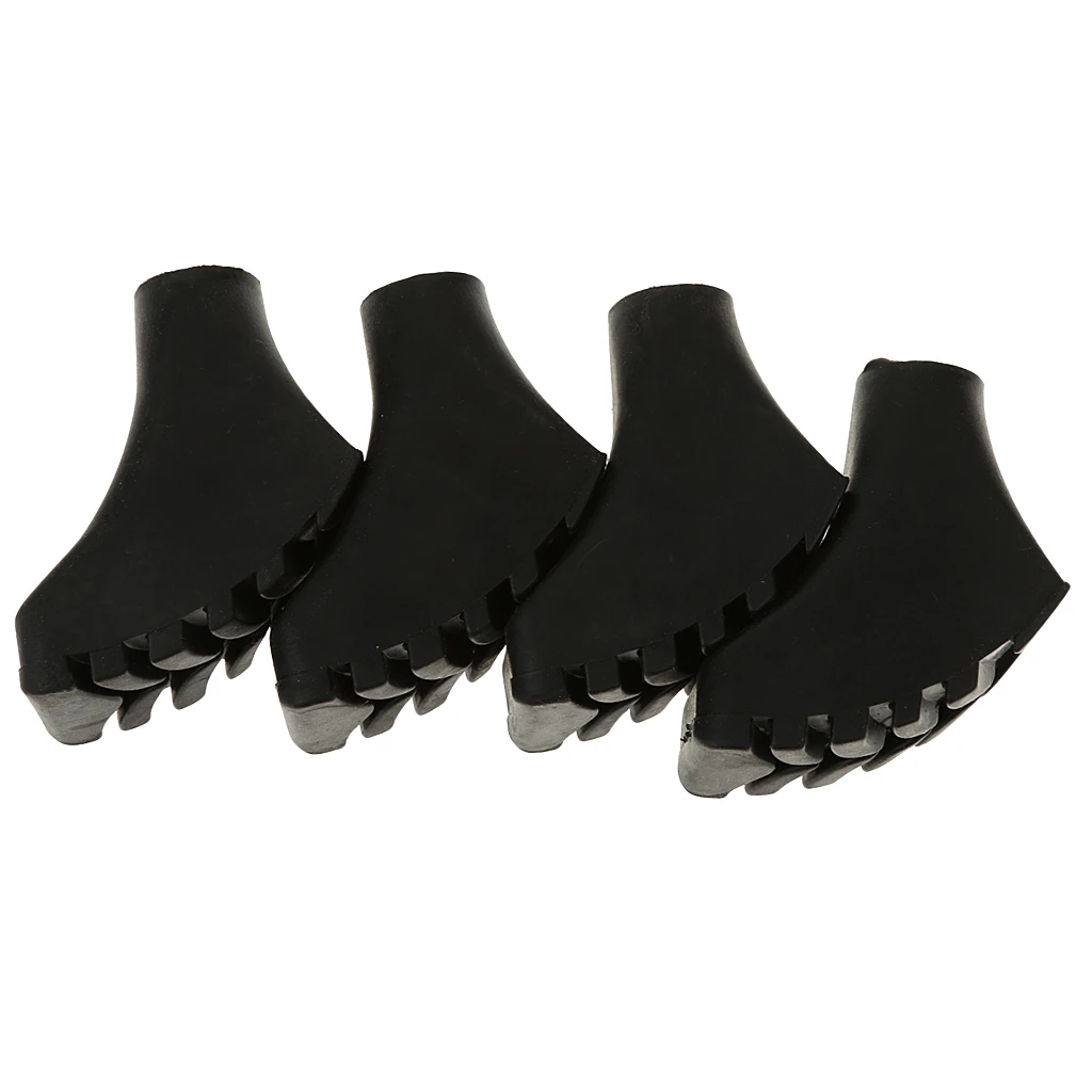 4x Walking Asphalt Pads Replacement Feet Walking Sticks Trekking Sticks Rubber Buffers