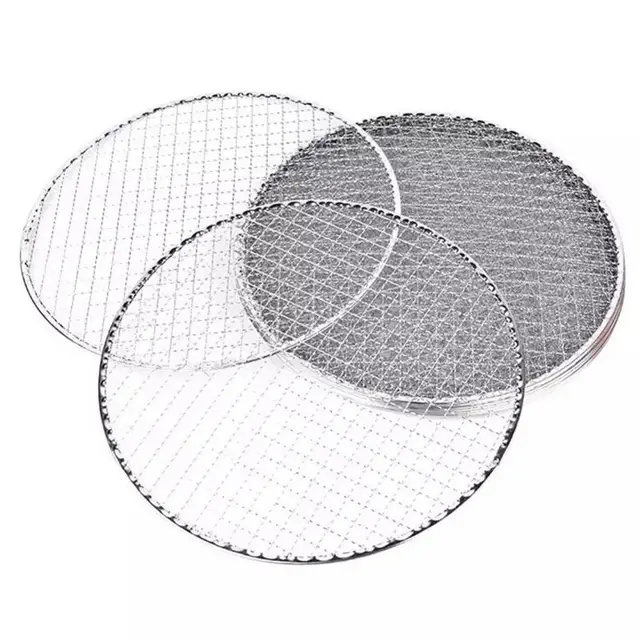 5Db/Beállított Kerek Eldobható Bbq Grill Rack Sült Nettó Rostos Grillező Serpenyő - Image 6