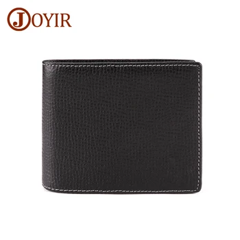 

JOYIR New Genuine Leather Men's Wallets Vintage Short Wallet Male Coin Pocket Purse Cowhide Leather Business Rfid Wallet For Men
