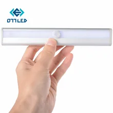 Портативный беспроводной светодиодный светильник в любом месте, 10-светодиодный датчик движения, Аккумуляторный кран для шкафа