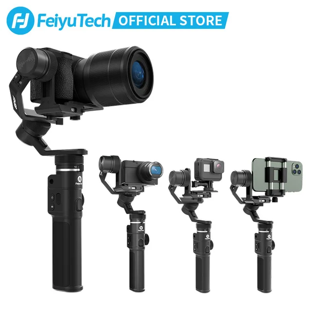 Feiyutech-g6 maxポータブル3軸ジンバルカメラスタビライザー,ミラー