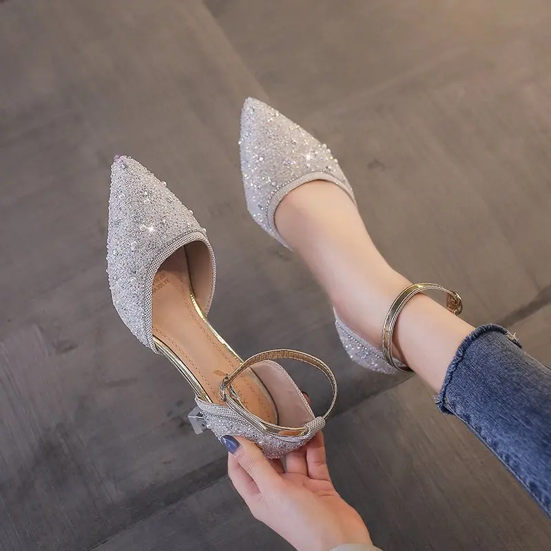 Туфли-лодочки вечерние на высоком каблуке с острым носком | Обувь