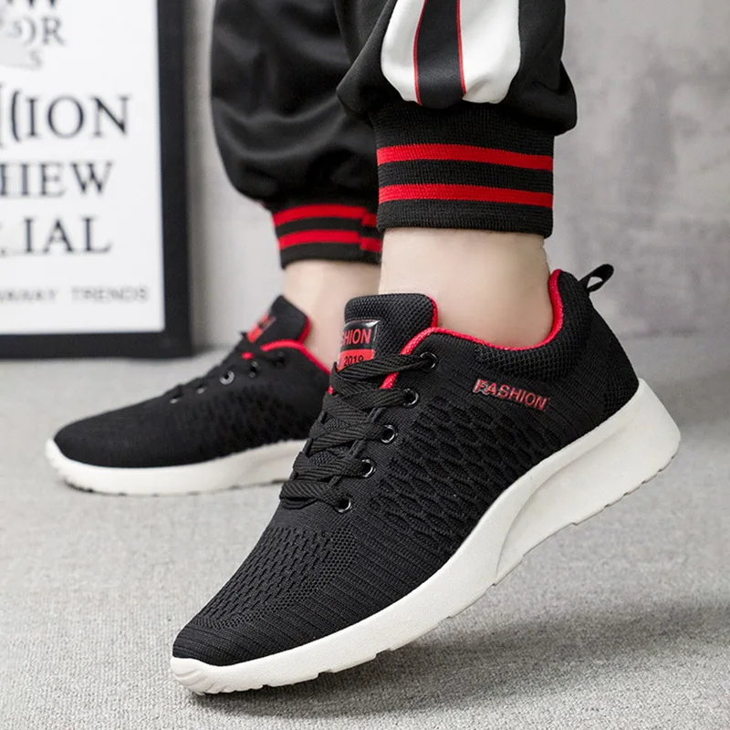 

Men Sneakers Breathable Casual No-slip Men Vulcanize Shoes Male Air Mesh Lace up Wear-resistant Shoes tenis masculino Dropship