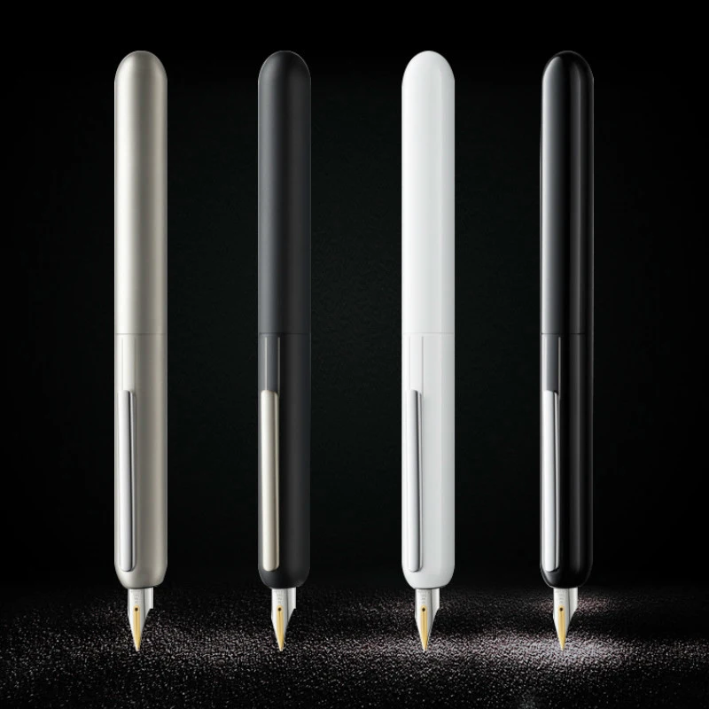 

Red Dot Design Award LM Dialog Focus 3 Fountain Pen Black Titanium 14K Gold Tip Nib Ink Retractable Pens