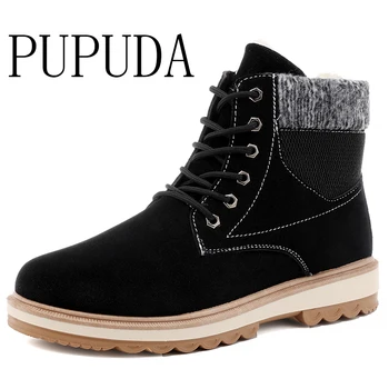 

PUPUDA Snow Boots Classic Men Boots Outdoor Winter Shoes Men Warm Trend Cowboy Boots Men Shoes High Top Casual Shoes Male 2020