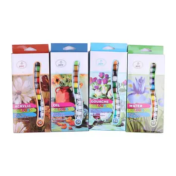 

2020 New 12ml 12 Colors Professional Acrylic Paints Set Watercolor Drawing Pigment Artist