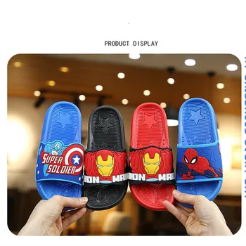 

KIDS Slippers for Slippers Superman spiderman Spiderman Captain America Children's slippers girls Beach shoes home leisure shoes
