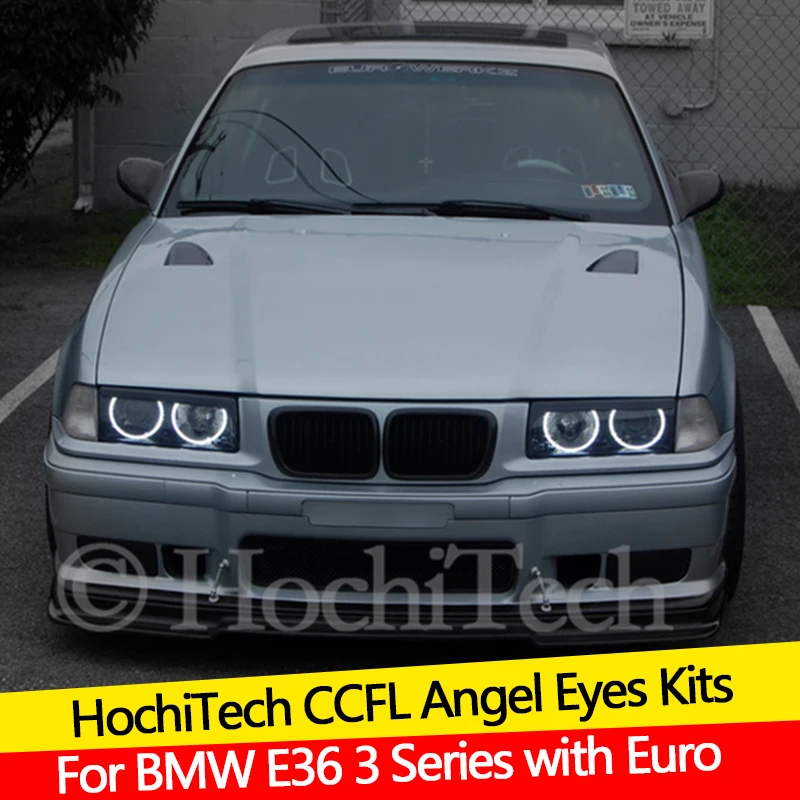 Kit De Ojos De Ángel Ccfl De Alta Calidad, Anillo De Halo Blanco Cálido Para Bmw E36 Serie 3 Con Faros Euro 1992-1998, Ojo De Demonio