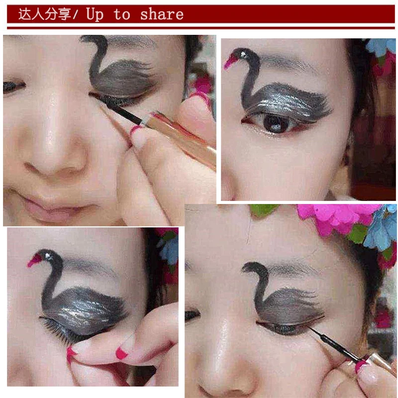 3Pcs Makeup Black Liquid Eyeliner Waterproof Make Up Beauty Cosmestics Eye Liner Pencil Pen YANQINA Brand New
