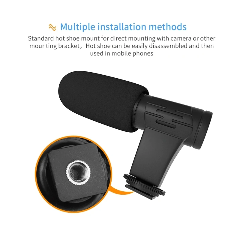 FELYBY MIC-06 Профессиональный DSLR конденсаторный интервью с микрофоном видео Запись микрофон записывающая видеокамера для производства фильмов микрофон