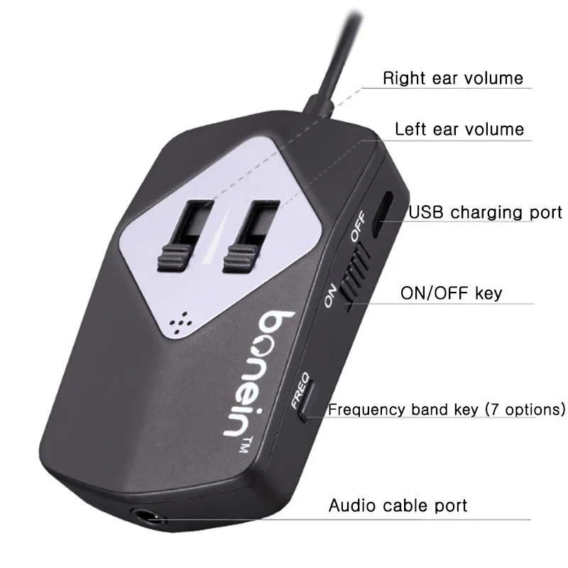 Bone Conduction Bluetooth Wireless headphones hearing aids Portable Sports headset mini Amplifier hearing aid for TV the elderly