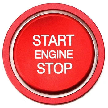 

Engine Push Start Button with Surrounding Ring Trim Compatible for Golf Jetta Atlas Tiguan Passat CC Beetle, Etc