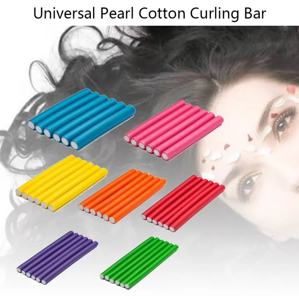 Polka Dot Sleeping Beauty Curlers Universal Bars Curly Hair Bars Pearl Cotton Hair Bars 42 PVC 5