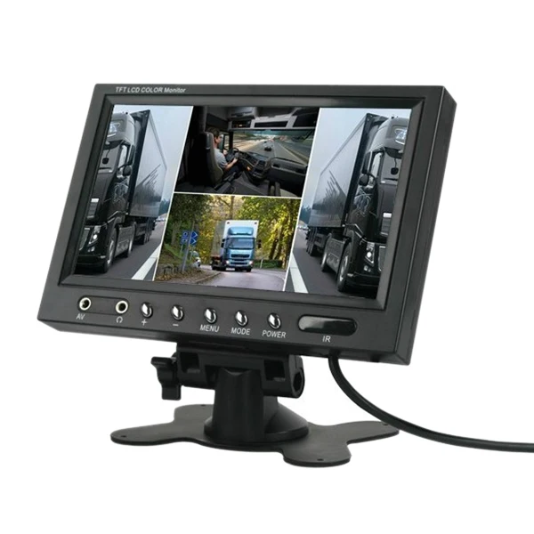 9 дюймов автомобильный Tft Lcd Quad дисплей монитор защита монитор дисплей 4 способ подключения Реверсивный видео дисплей