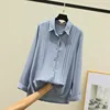Big Deal Tops Shirts Blouse Plus-Size Women Ladies Black Spring White Frills Loose Chiffon Khaki 1005002115411755