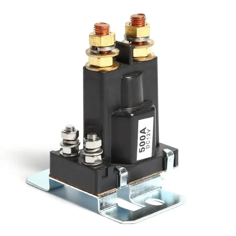 4 Pin 12V 500A Amp реле стартера автомобиля на включение/выключение Мощность переключатель двойной Батарея изолятор двойной Батарея Lsolator Автопогрузчик контактор - Цвет: Красный