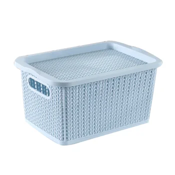 

Plastic Rattan Storage Wicker Basket Paper Basket Home Waterproof Moisture-proof Multifunction P7Ding