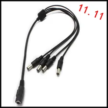 2 шт./лот DC разъем питания сплиттер адаптер Соединительный кабель 1 DC Женский до 4 штекер для безопасности CCTV камеры и светодиодные ленты