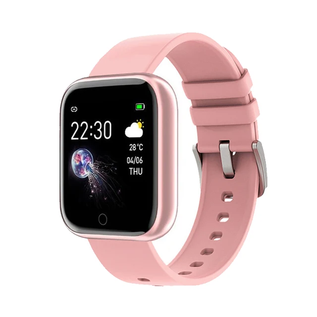 I5 Sport Smartwatch Women Men Heart Rate Blood Pressure Fitness Tracker Kids Smart Clock For Android IOS Smart Watch PK IWO P80 i5 Pink