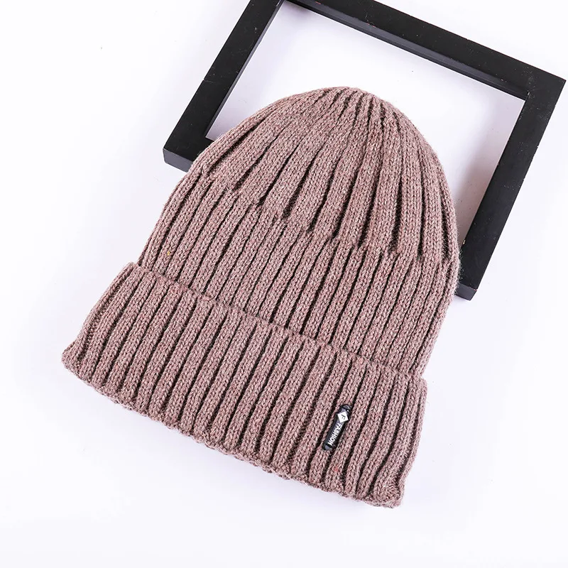 Skullies Beaines вязаная шапка мужская зимняя шапки для мужчин и женщин модная шапка маска теплая Толстая меховая шапка мужская шапка - Цвет: skin card color