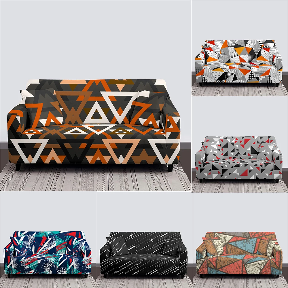 Популярные Геометрические комбинированные Чехлы для диванов чехлы полотенца
